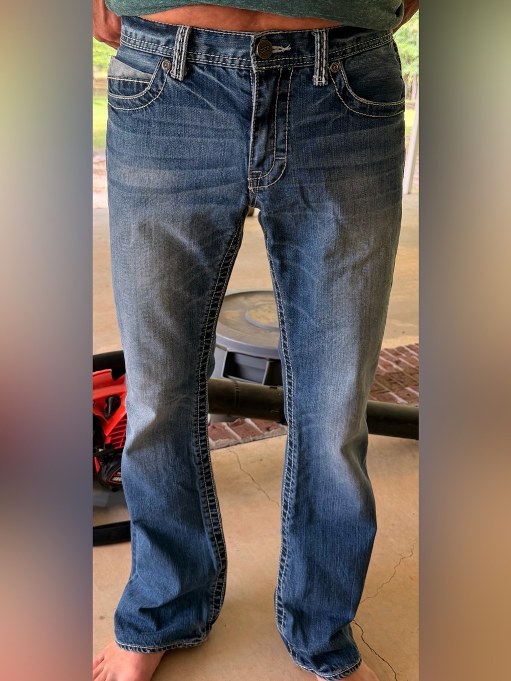 Bke Men Dark Blue Straight-Leg Jeans